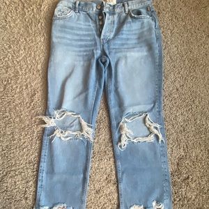 Free People distressed cropped Denim